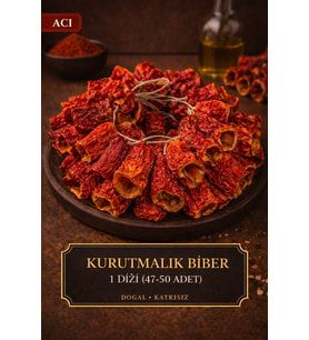 Diyarından Gaziantep Kurutmalık Biber Acı 1 Dizim (47-50 Adet)
