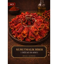 Diyarından Gaziantep Kurutmalık Biber Acı 1 Dizim (47-50 Adet)