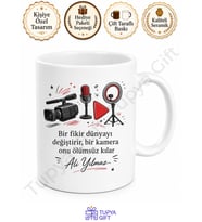 YouTuber Hediyesi Kişiye Özel Baskılı Kupa Bardak İçerik Üretici Hediye