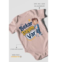 Bekar Dayım Var! Kısa Kollu Bebek Body %100 Pamuk