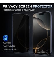Apple iPhone 16 Pro Max Uyumlu Hayalet Ekran Koruyucu Gizli Privacy