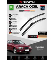 S-Dizayn Hyundai Elantra Ön Cam Silecek Seti 2000-2006 Premium Araca Özel 50-45 Cm A+ Kalite