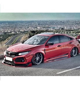Honda Civic Fc5 Ön Lip Custom Ön Lip Plastik Parlak Siyah
