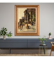 Altın Paspartulu Çerçeveli Tablo CV1248 (Gold)