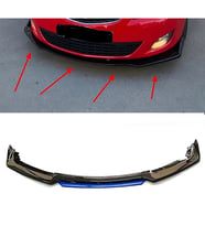 Opel Astra J Mavi Renkli Şeritli Dilli Ön Lip 4 Prç Parlak Siyah ABS 2011 - 2020
