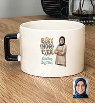 Kişiye Özel Karikatürlü Best Mom Ever Anneye Hediye Lüks Fincan Anneler Günü Hediyesi