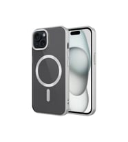 Apple iPhone 15 Uyumlu Kılıf Mat Tasarımlı M-safe Wireless Şarj Özellikli Zore Mat Setro Kapak (Koyu Gri)