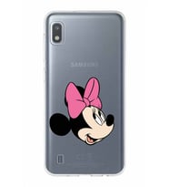 Samsung Galaxy A10  Kapak Minnie Mouse Tasarımlı Şeffaf Silikon Kılıf