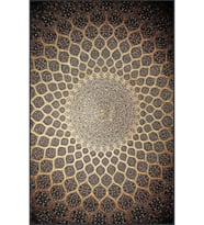 Eliana Home Baskılı, Yıkanabilir Kaymaz Taban Salon Halısı LNA1907-SM235 100x150 cm (Siyah)