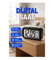Fotoselli Dijital Masa Saati – Aydınlatmalı Alarm, Tarih ve Sıcaklık Göstergeli