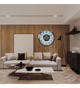 River World Duvar Saati Çarklı 60 cm Klasik Gold