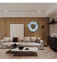 River World Duvar Saati Çarklı 60 cm Klasik Gold