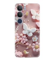 Vivo Y19S Kılıf Boutique Baskılı Resimli Pembe Kelebekler Pcode -088
