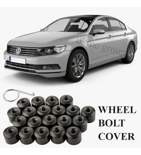 PASSAT B8 SEDAN 2015-2018 MODEL ARASI UYUMLU 16 ŞİFRESİZ+4 ŞİFRELİ-3C BİJON KAPAĞI TAKIM SİYAH