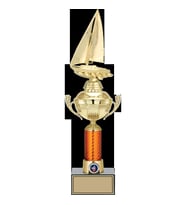 ODAK KUPA - Figürlü Kupalar - Yelken Figürlü Kupalar FG-056 C - 43 cm