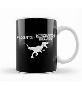 Distanceraptor Timeraptor Velociraptor Dinosaur Kupa Bardak Porselen