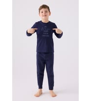 Arnetta 3130 Erkek Çocuk Uzun Kol Pijama Takım (Lacivert)