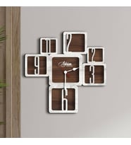 BK Gift Kişiye Özel İsimli Dekoratif 45cm Ahşap Duvar Saati-6 , Ev hediyesi , Arkadaşa Hediye , Sevgiliye Hediye