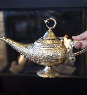 ALAADDİN SİHİRLİ LAMBA PİRİNÇ GOLD RENK