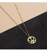 Kişiye Özel 925 Ayar Gümüş Minimal Barış Sembol Kolye (Gold)