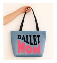 Ballet Mom Tasarım Mat Saten Çanta (İndigo Mavi)