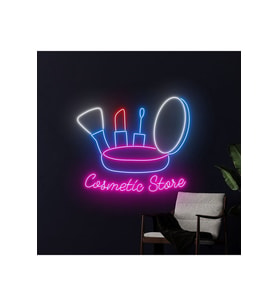 Cosmetic Store Yazılı ve Şekilli Neon Tabela