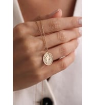 Kişiye Özel 925 Ayar Gümüş Baby Eros Model Kolye (Gold)