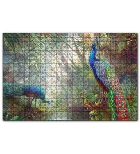 Cakapuzzle Doğada Tavus Kuşu Görseli Puzzle Yapboz MDF (Ahşap) (120 Parça)