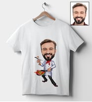 Kişiye Özel Aşçı Tasarımlı Karikatür Tişört