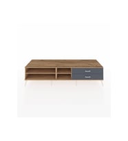 Kronos TV Ünitesi 2 Raflı 2 Çekmeceli  220x59x51 Çam-Çam/Antrasit
