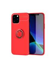 Apple İphone 12 Kılıf Range Yüzüklü Silikon - Kırmızı