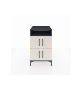 Kronos Komodin 2 Raflı 4 Kapaklı 60x59x96 Antrasit-Aytaşı