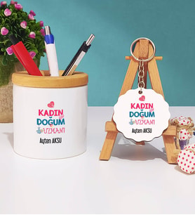 Kadın Doğum Uzmanı Kalemlik ve Anahtarlık