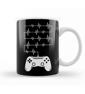 Gamer Heartbeat Video Game Lover 01 Kupa Bardak Porselen