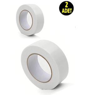 2 Adet Çift Taraflı Yapıştırma Köpük Bantı (18MMX2MT)-tablo Asmak Şerit Led Montaj Yapıştırıcı Bandı