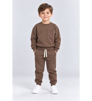 Erkek Çocuk Cepli Sweatshirt ve Jogger Eşofman Altı 2’li Takım Günlük Rahat Çocuk Eşofman Seti Ak125