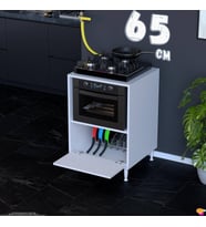 Eliusta Perax 65 cm Kapaklı Set Üstü Ocak Dolabı Fırınlık Kiler Çok Amaçlı Mutfak Modülü 65x87x48 cm Beyaz