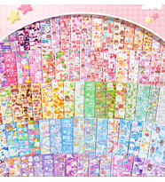 5 Adet 12 cm x 4 cm Çıkartma Lazer Sticker Seti Defter Telefon Süsü