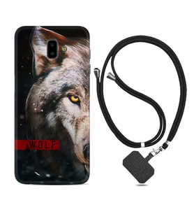 Samsung J6 Plus J7 Prime J7 Pro M20 Kılıf Boyun Askılı Silikon Wolf Eyes 1758