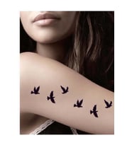 Uçan Kuşlar Geçici Dövme,tattoo,kol,bel,el,sırt,omuz,göğüs Dövmesi