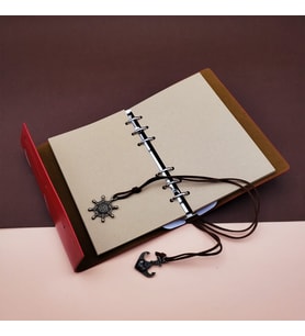 Deri Pusula Tasarımlı Defter