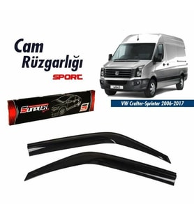 Vw Crafter Mugen Cam Rüzgarlığı 2006 sonrası 2'li Sunplex (Beyaz)