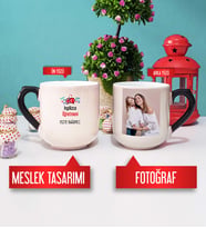İngilizce Öğretmenine Hediye İngilizce Öğretmeni Kupa Bardak Oval Sihirli Fotoğraflı