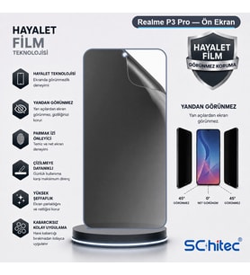 SChitec Realme P3 Pro Uyumlu Ön Yüzey Hayalet Privacy Hidrojel Ekran Koruyucu