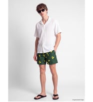 LCW SWIMWEAR Yeşil Kısa Limon Desenli Erkek Deniz Şortu
