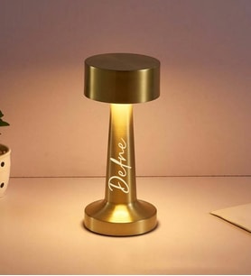 Kişiye Özel Şarjlı Dokunmatik Led Restoran Bar Masa Lambası Yemek Masası Ambians Işığı Gece Lambası