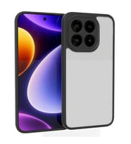Xiaomi 15T Kılıf NEWRoll Çerçeveli Şeffaf Kapak (Siyah)