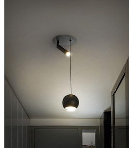 Mylights Demet Habek Panasonic Gün Işığı Led Ampullü Spot Küre Led Avize Taban Siyah