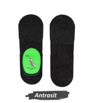 Jiber Erkek Bambu Likralı Babet Çorap 7000 - 6 Adet (Antrasit)
