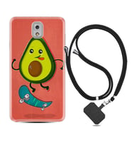 Samsung Note 3 4 5 8 9 20 Ultra 10 Lite Kılıf Boyun Askılı Silikon Avokado Skate 1741